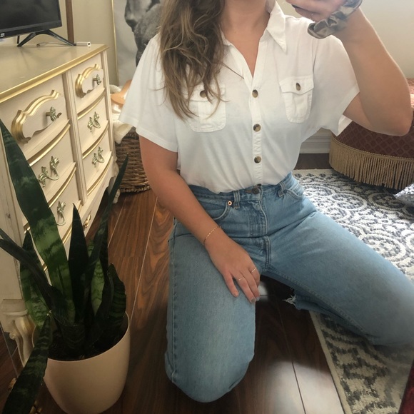 Karen Scott Tops - ✨4 for $30✨ White Cotton Button Down - XL